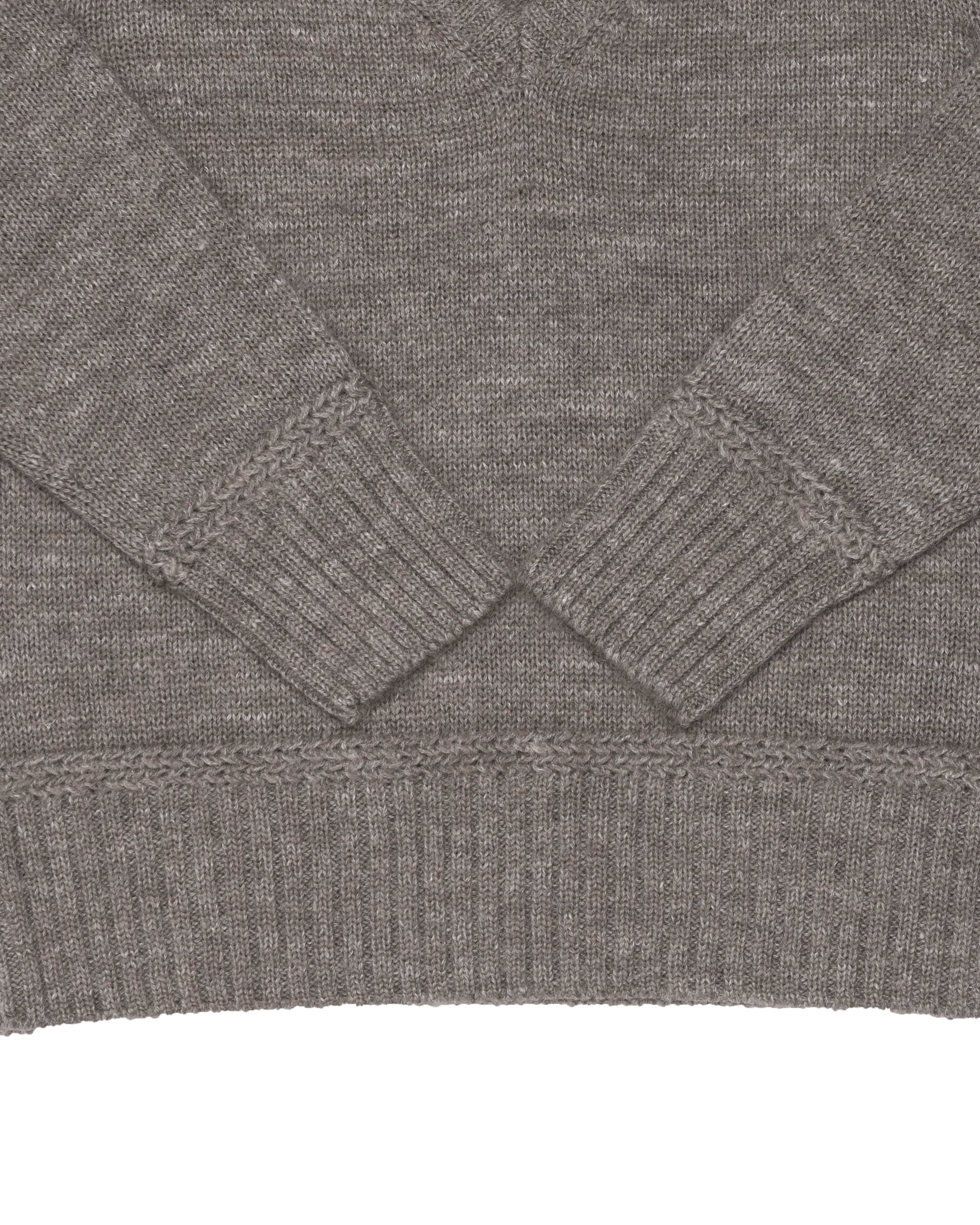 5G V NECK KNIT -SHETLAND WOOL LINEN AND MOHAIR MIX-