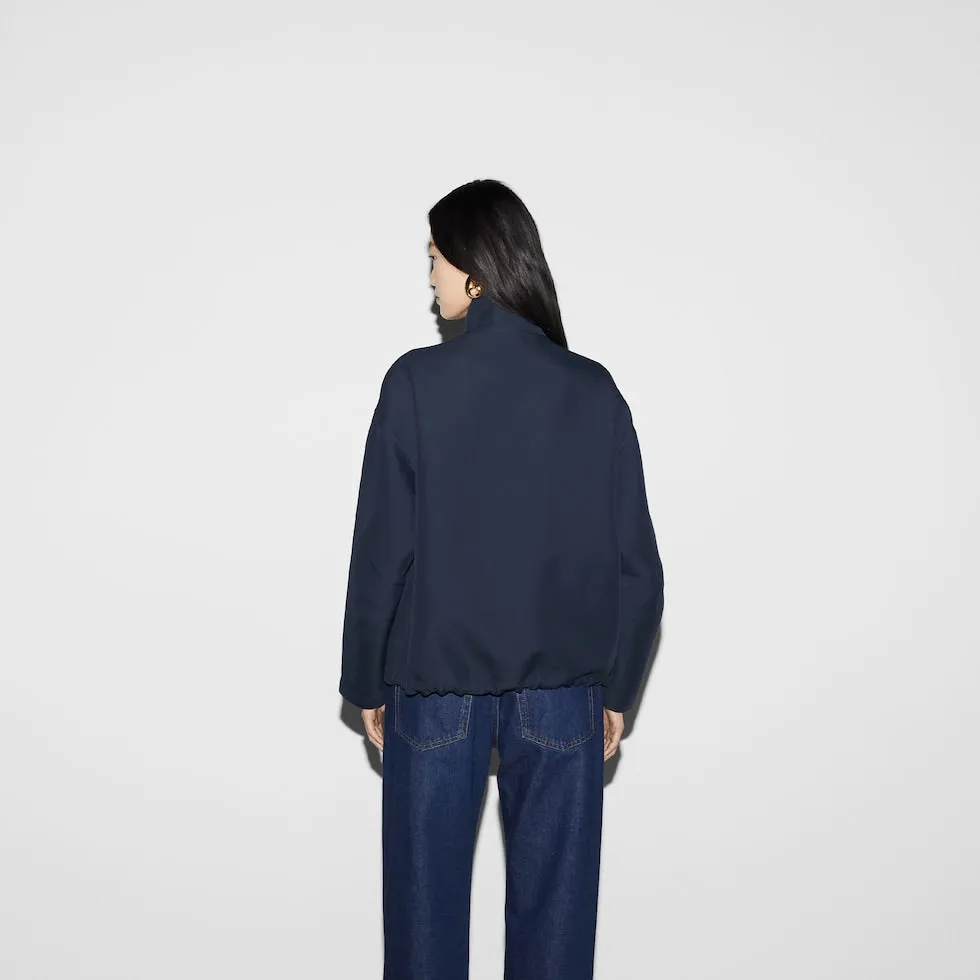 Acetate Gabardine bomber jacket