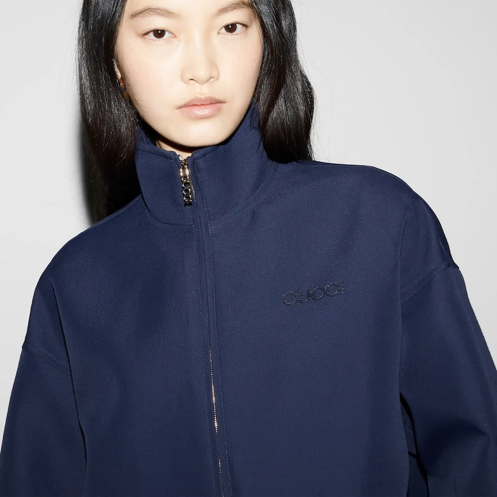 Acetate Gabardine bomber jacket