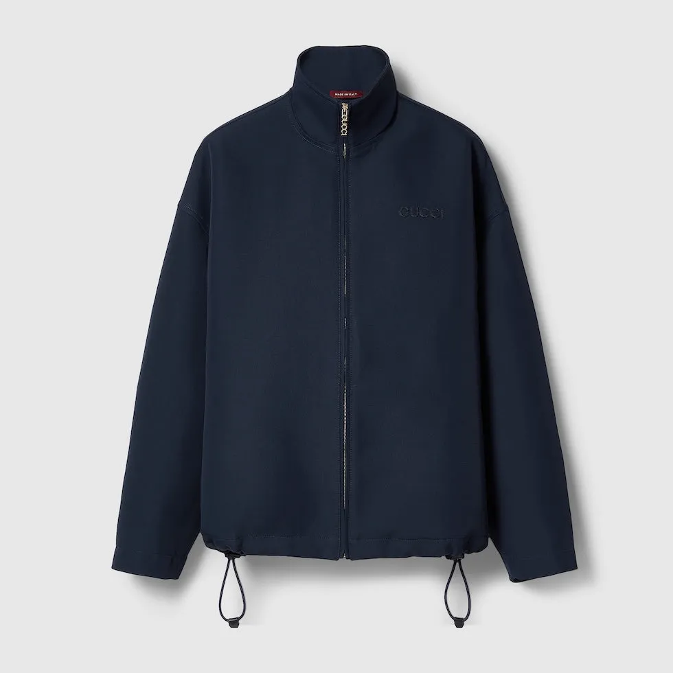 Acetate Gabardine bomber jacket