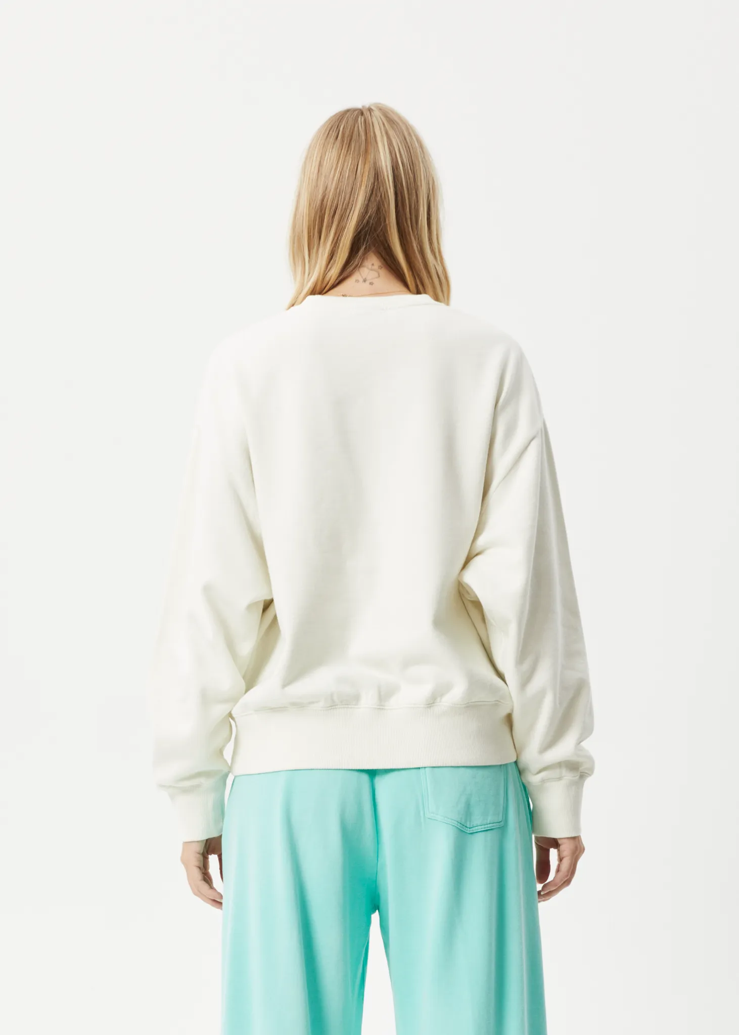 AFENDS Womens Boundless - Crew Neck Jumper - Off White