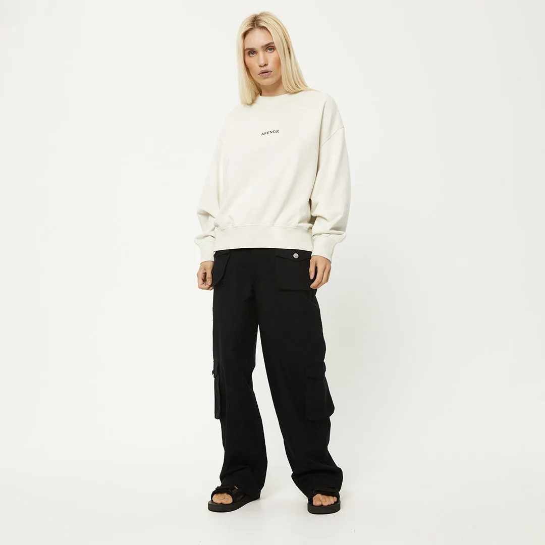 AFENDS Womens Boundless - Crew Neck Jumper - Off White