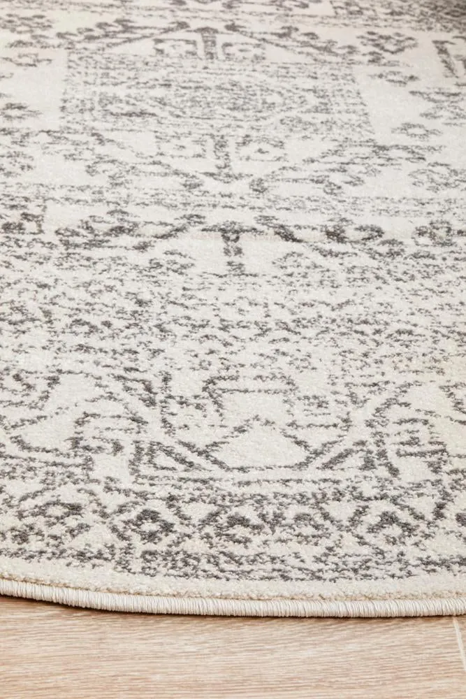 Apadana  Jasper  Silver Round Rug