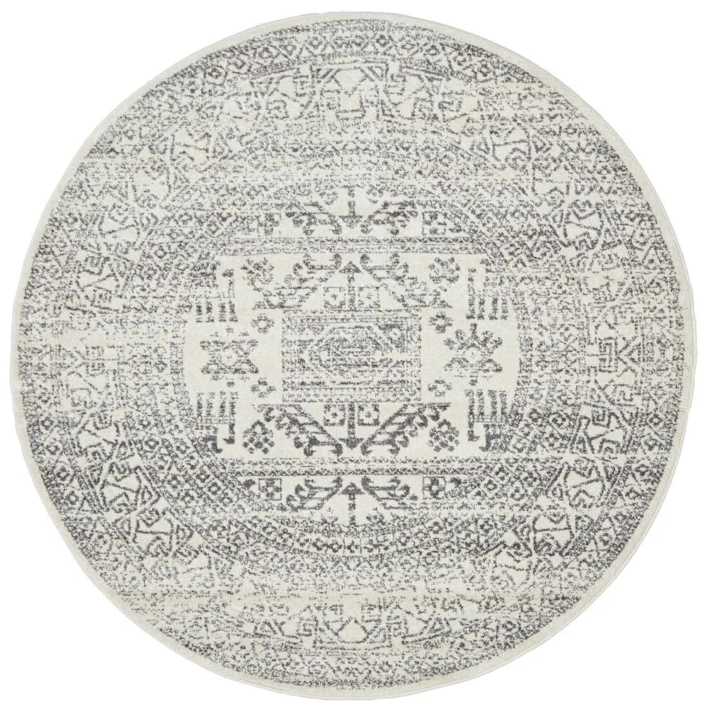 Apadana  Jasper  Silver Round Rug