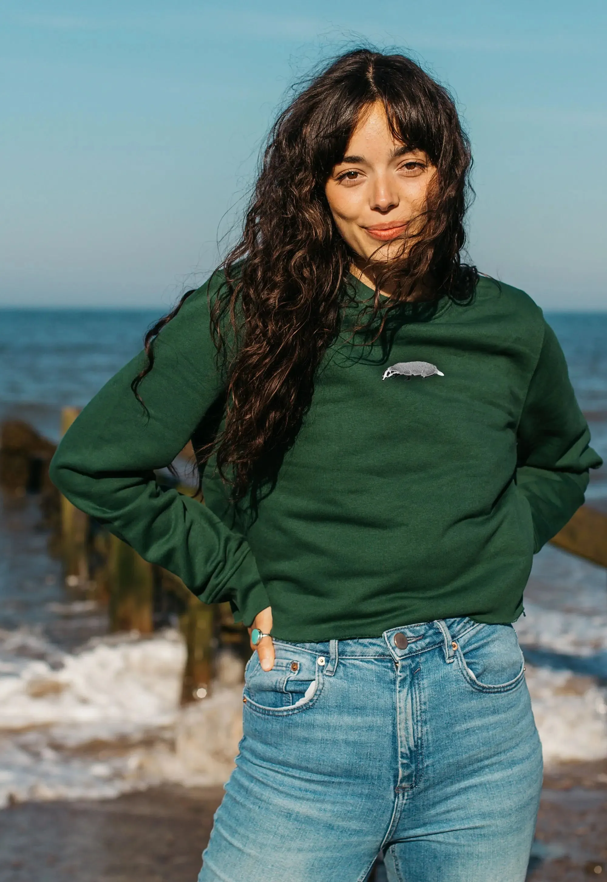 badger unisex cropped sweatshirt