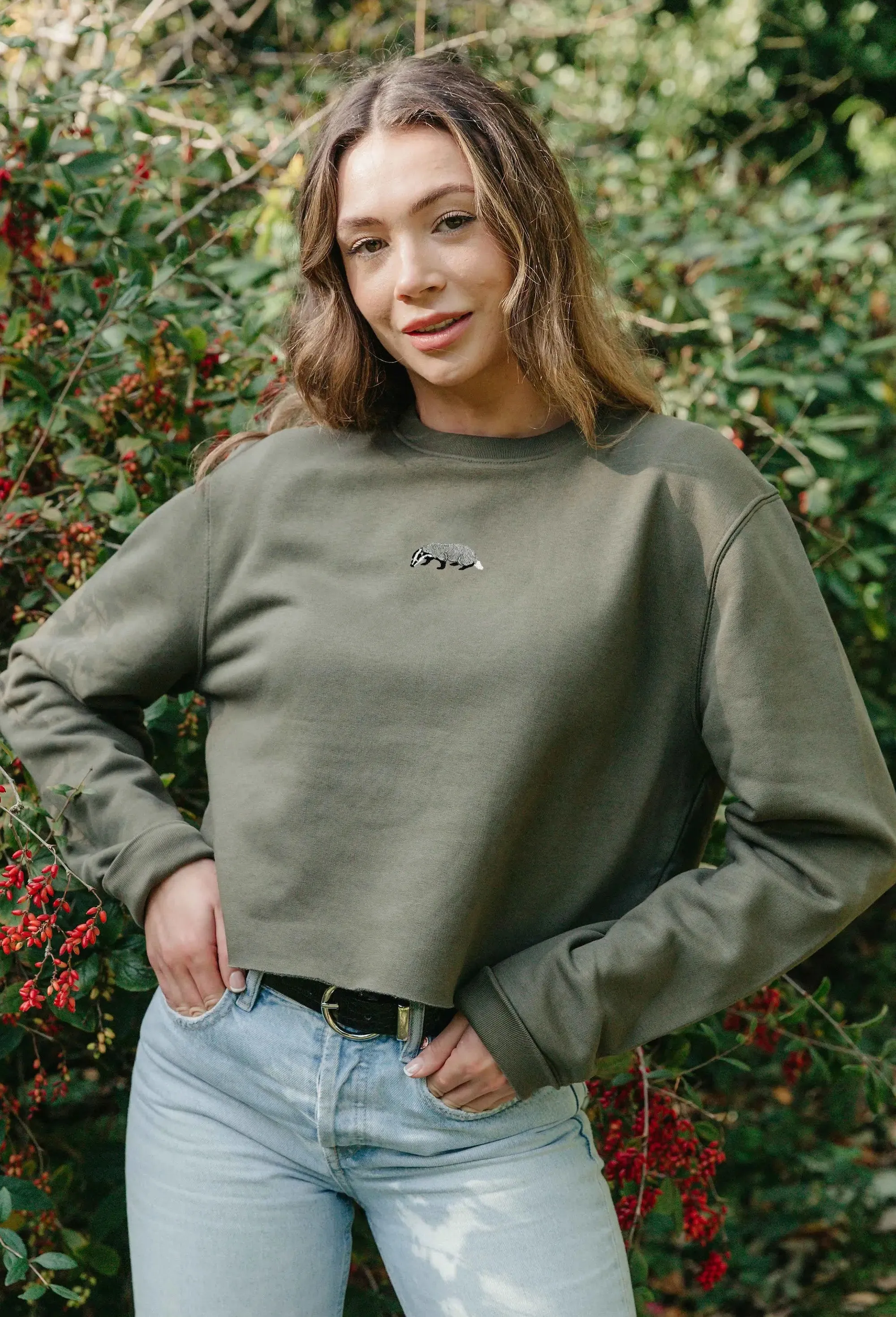 badger unisex cropped sweatshirt