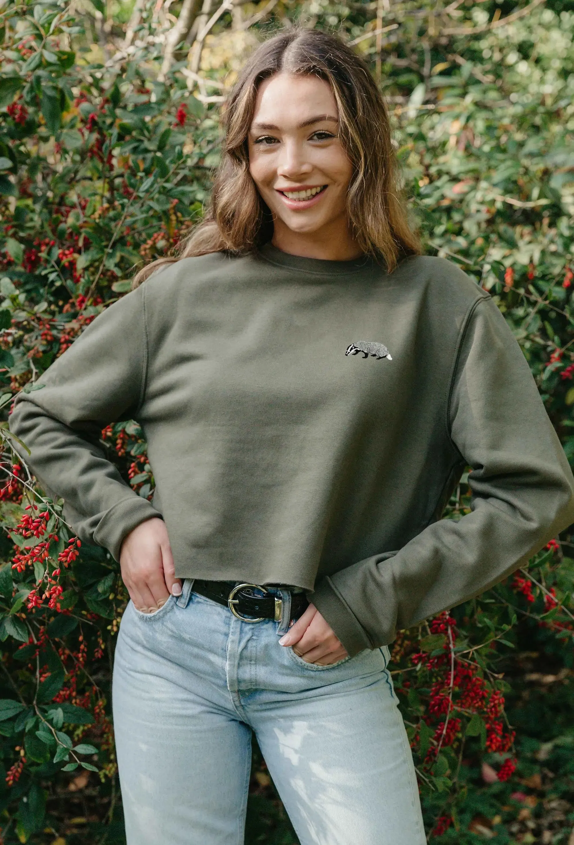 badger unisex cropped sweatshirt