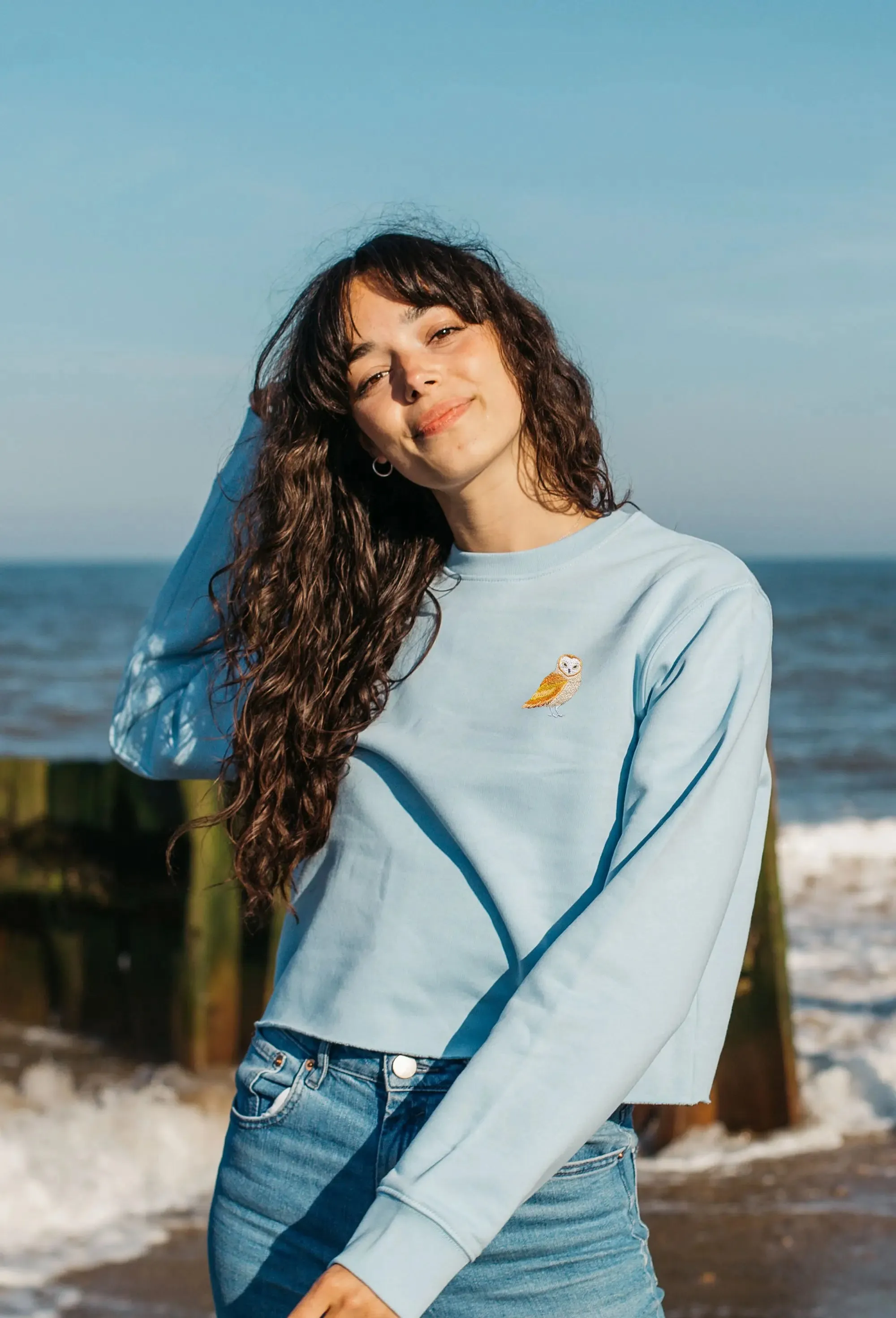 barn owl unisex cropped sweatshirt