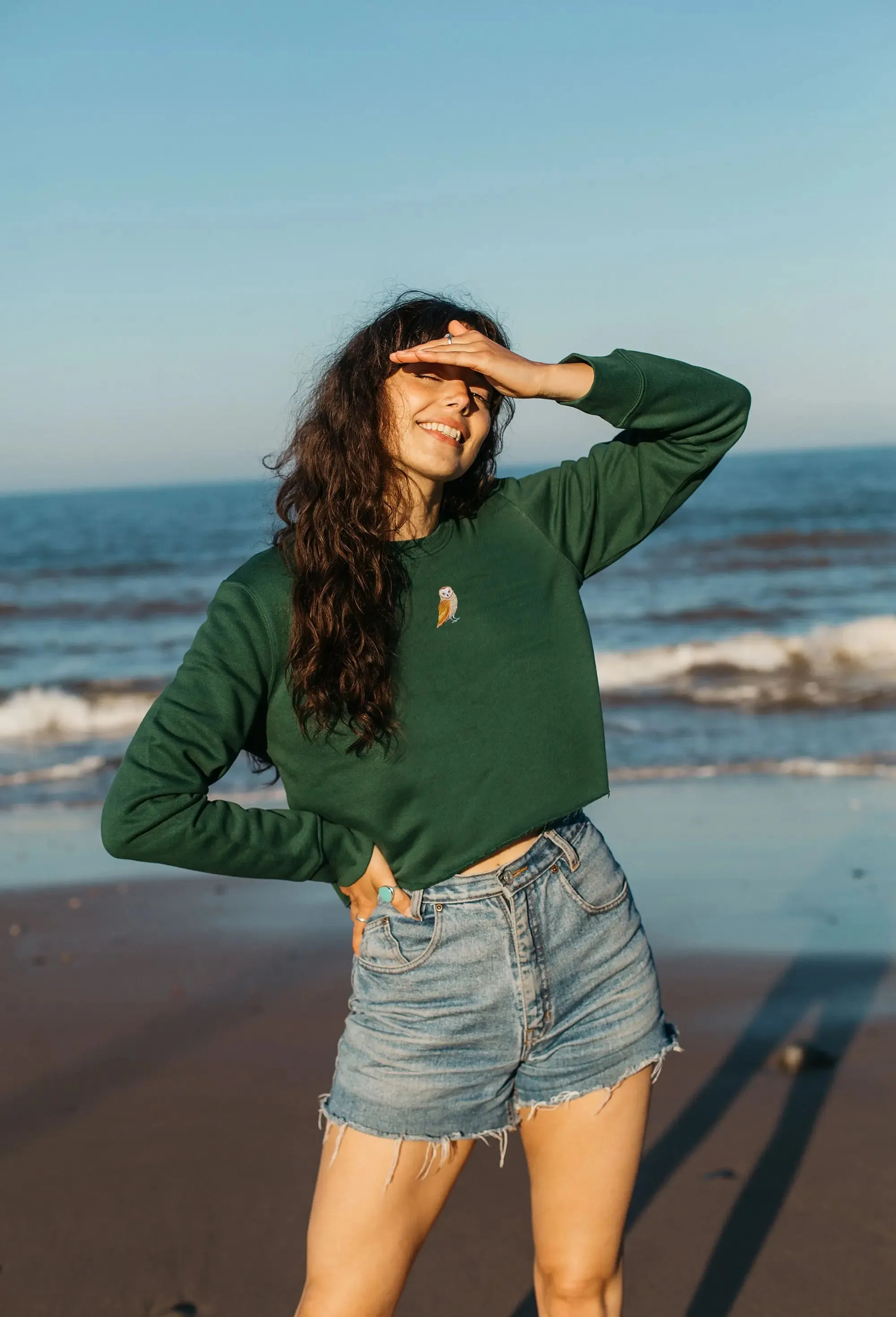 barn owl unisex cropped sweatshirt