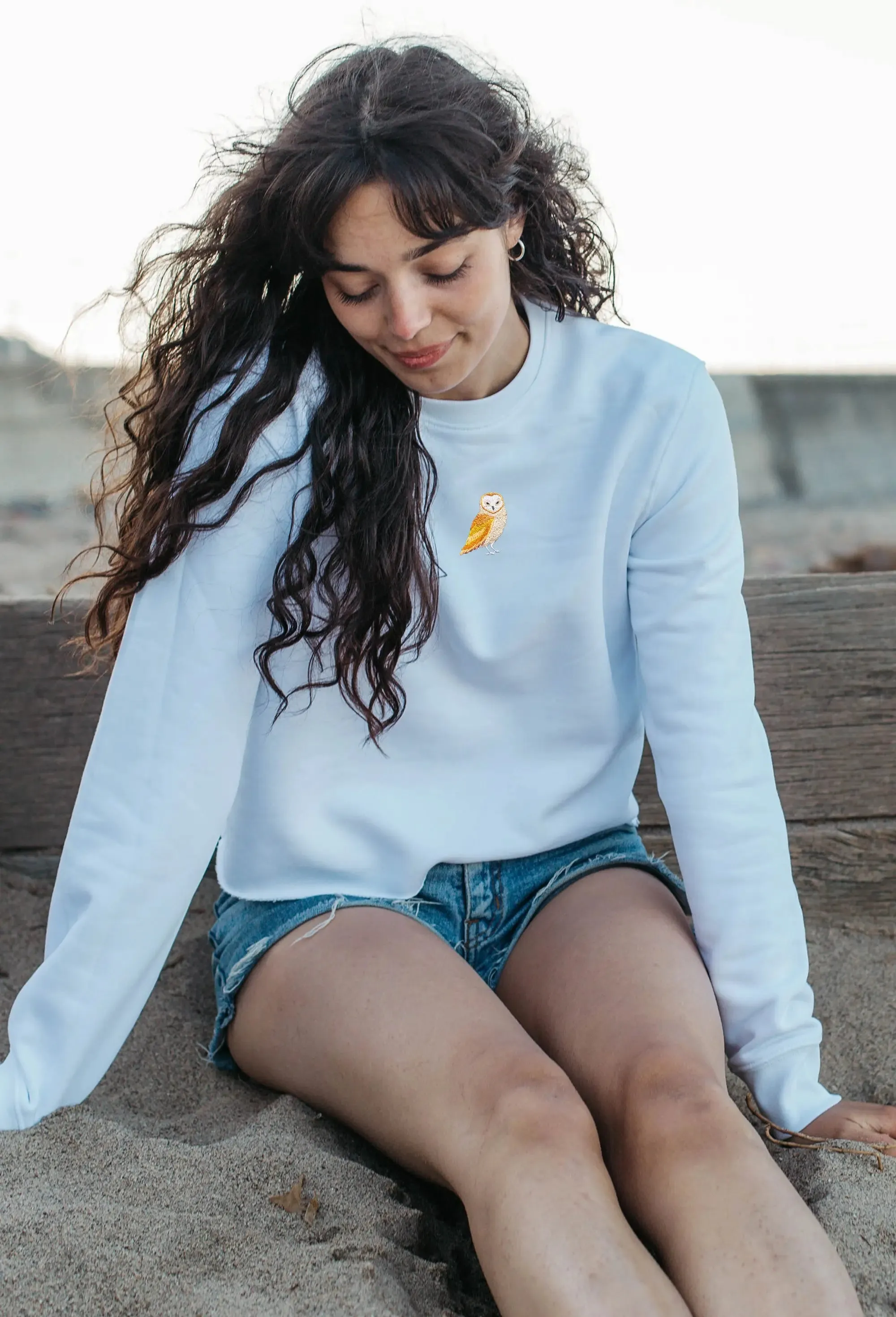 barn owl unisex cropped sweatshirt