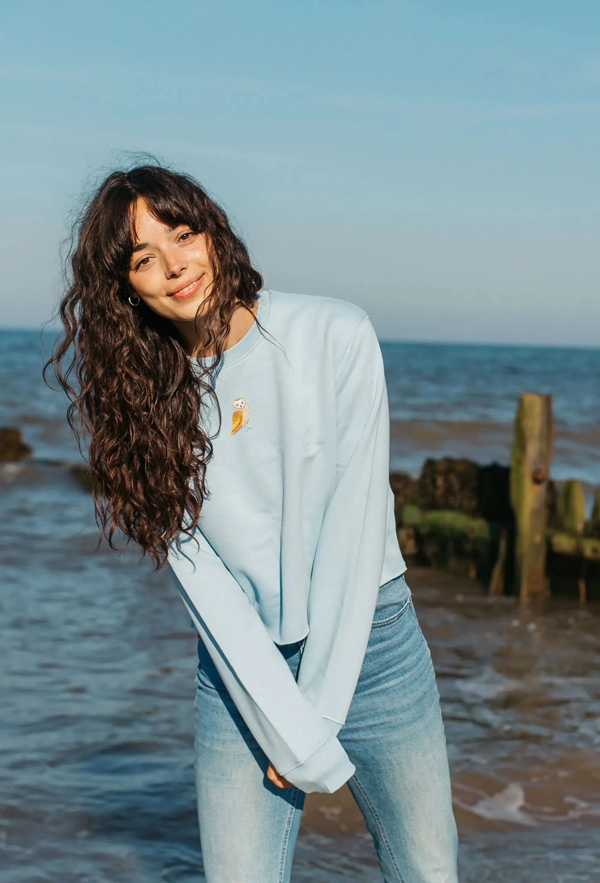 barn owl unisex cropped sweatshirt