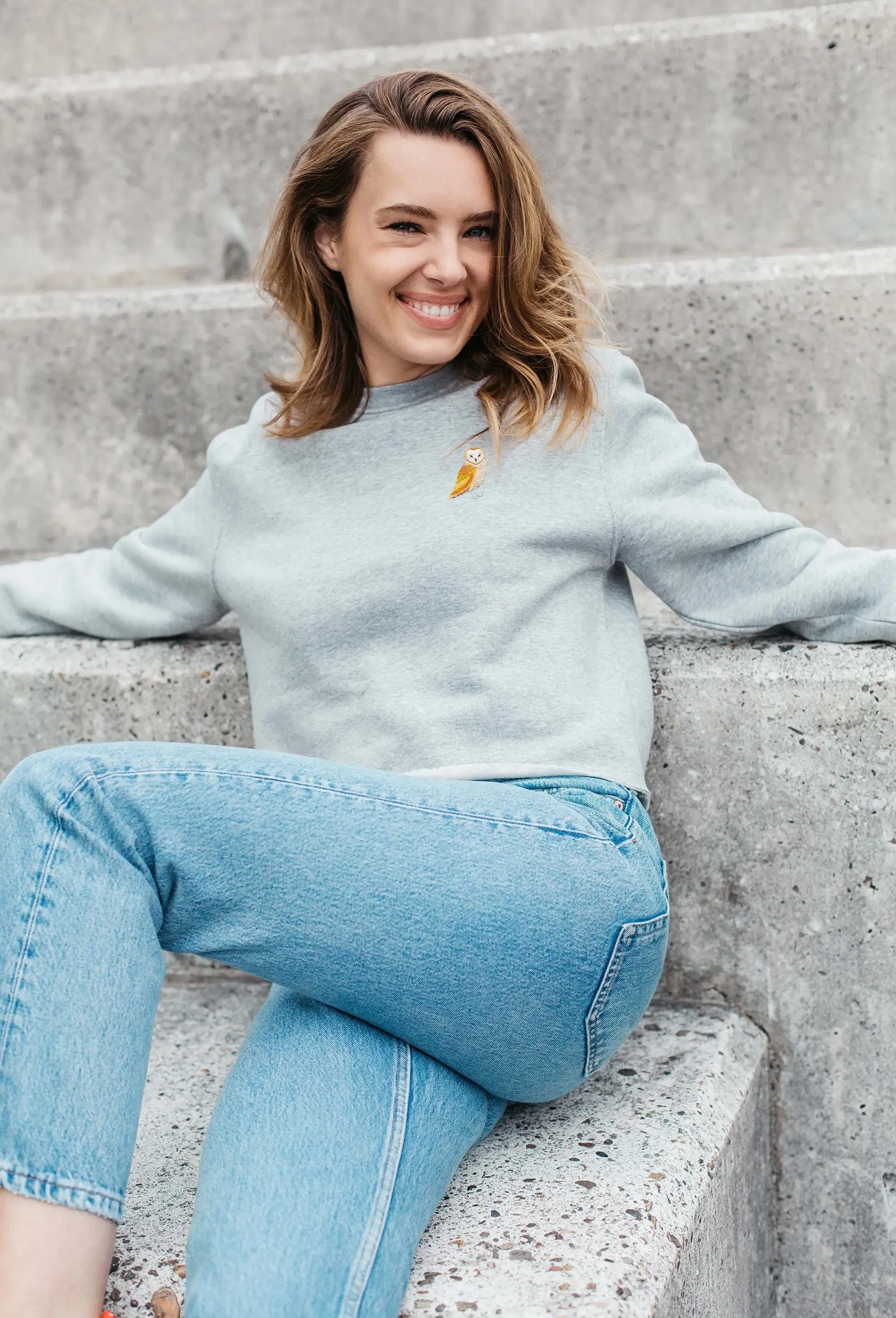 barn owl unisex cropped sweatshirt