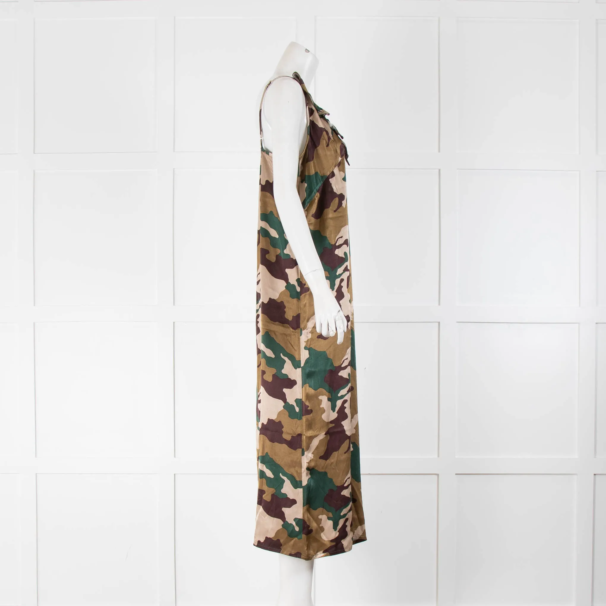 Baum und Pferdgarten Camo Frill Trim Midi Dress