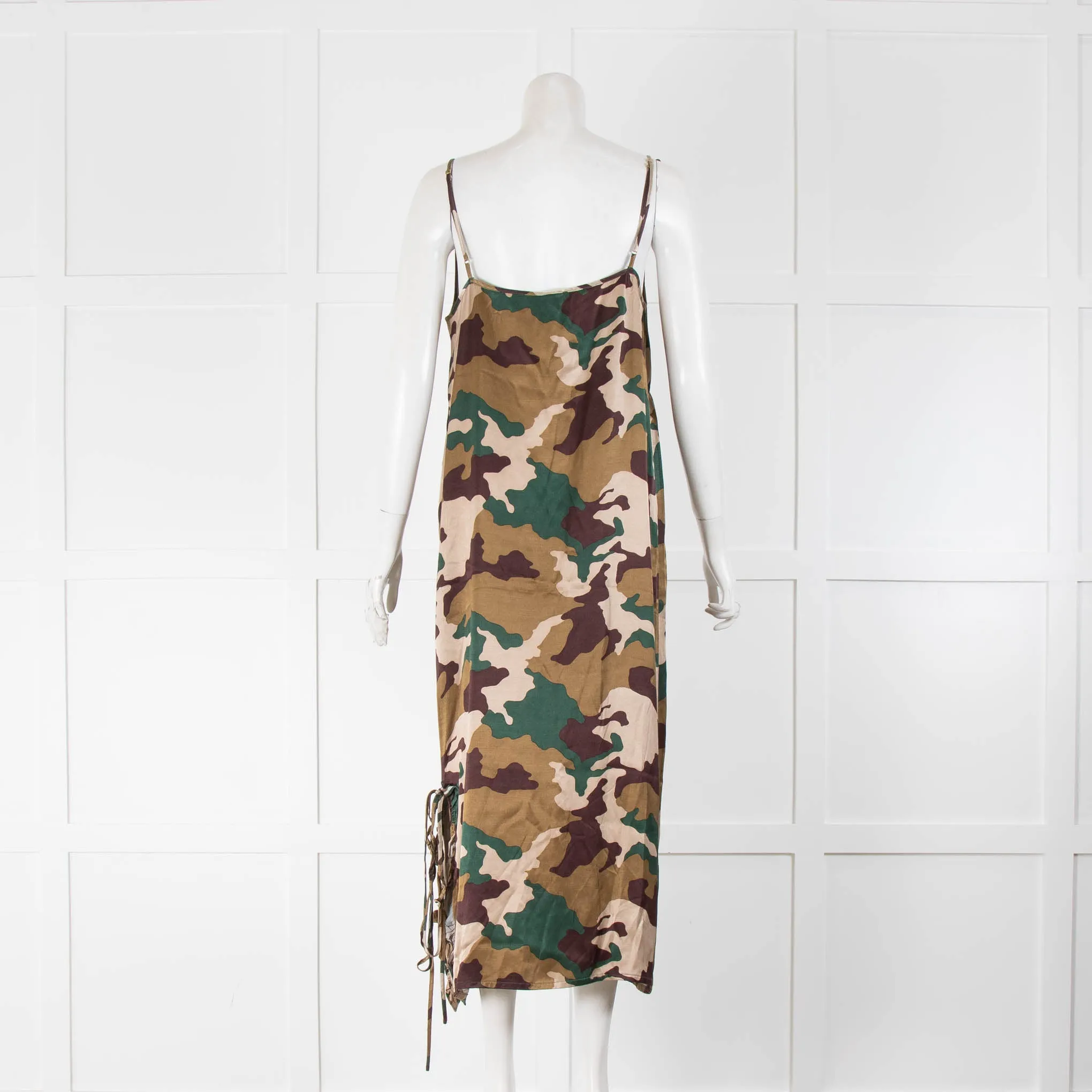 Baum und Pferdgarten Camo Frill Trim Midi Dress