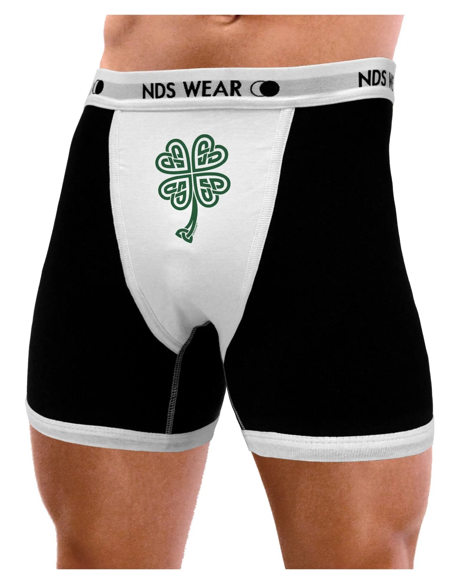 Celtic Knot 4 Leaf Clover St Patricks Mens Boxer Brief Underwear