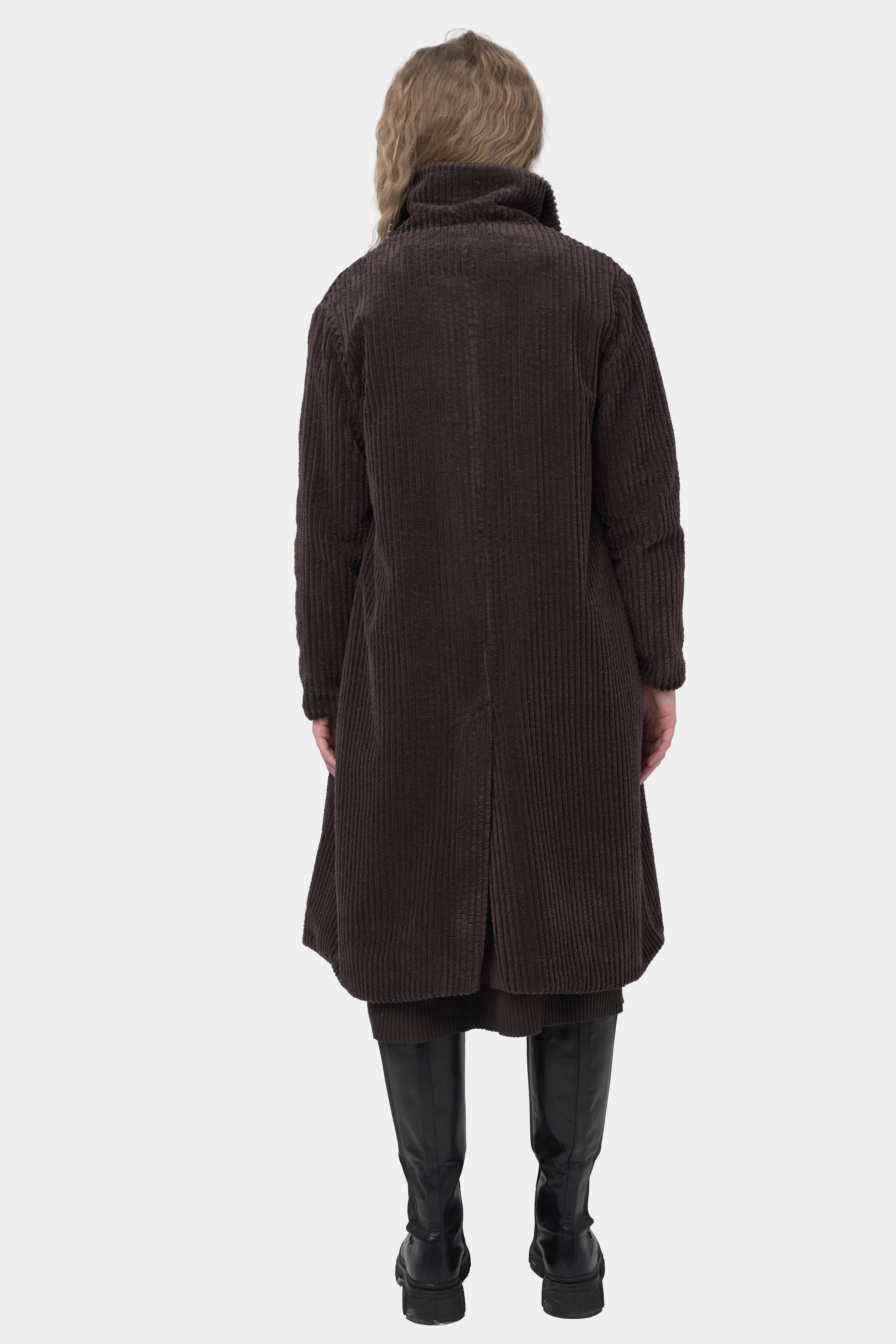 Corduroy Double-Breasted Overcoat