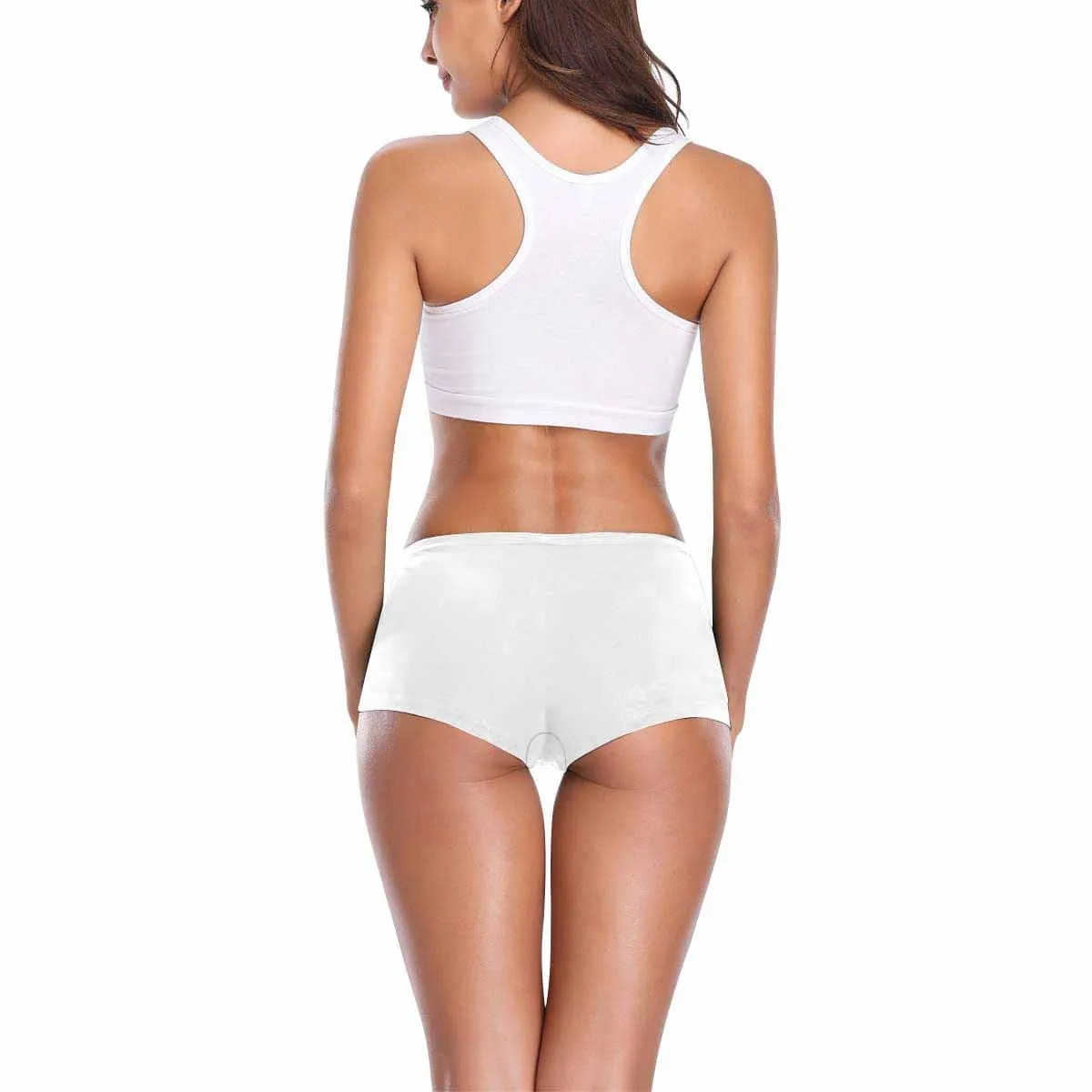 Custom Face Underwear for Ladies Personalized Pink Love Heart Women's Boyshort Panties