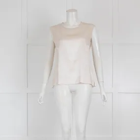 D'Exterior Silk Vest with Knit Lurex Neck