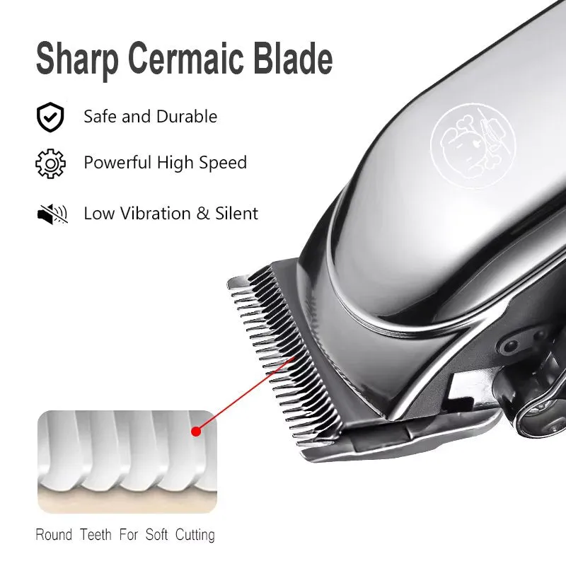 Dog Grooming Clipper with Adjustable Blades and Accessories