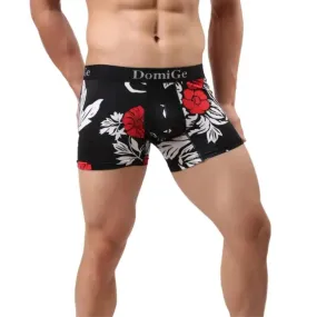 DomiGe Men's Mid-Rise Boxer Silver Logo Panties for Men