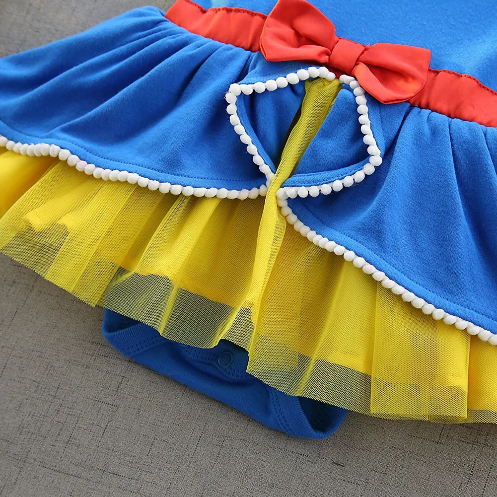 FC212 - Baby Girl Princess Romper Costumes Onesie Dress Bodysuit with Headband