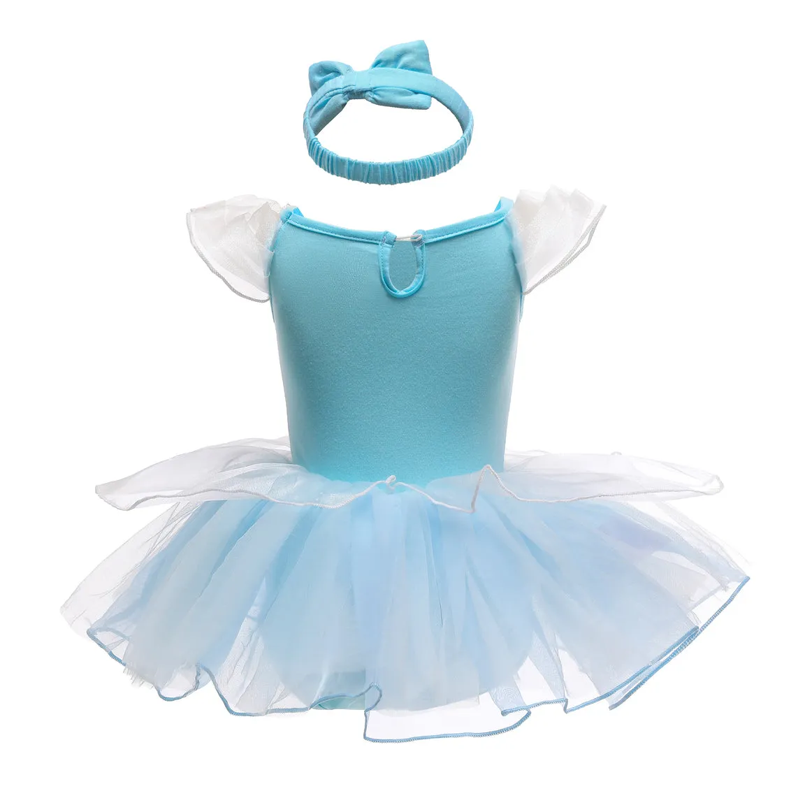 FC299 - Baby Girl Princess Romper Costumes Onesie Dress Bodysuit with Headband