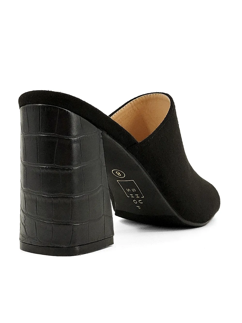 Gaia Black Suede Mule