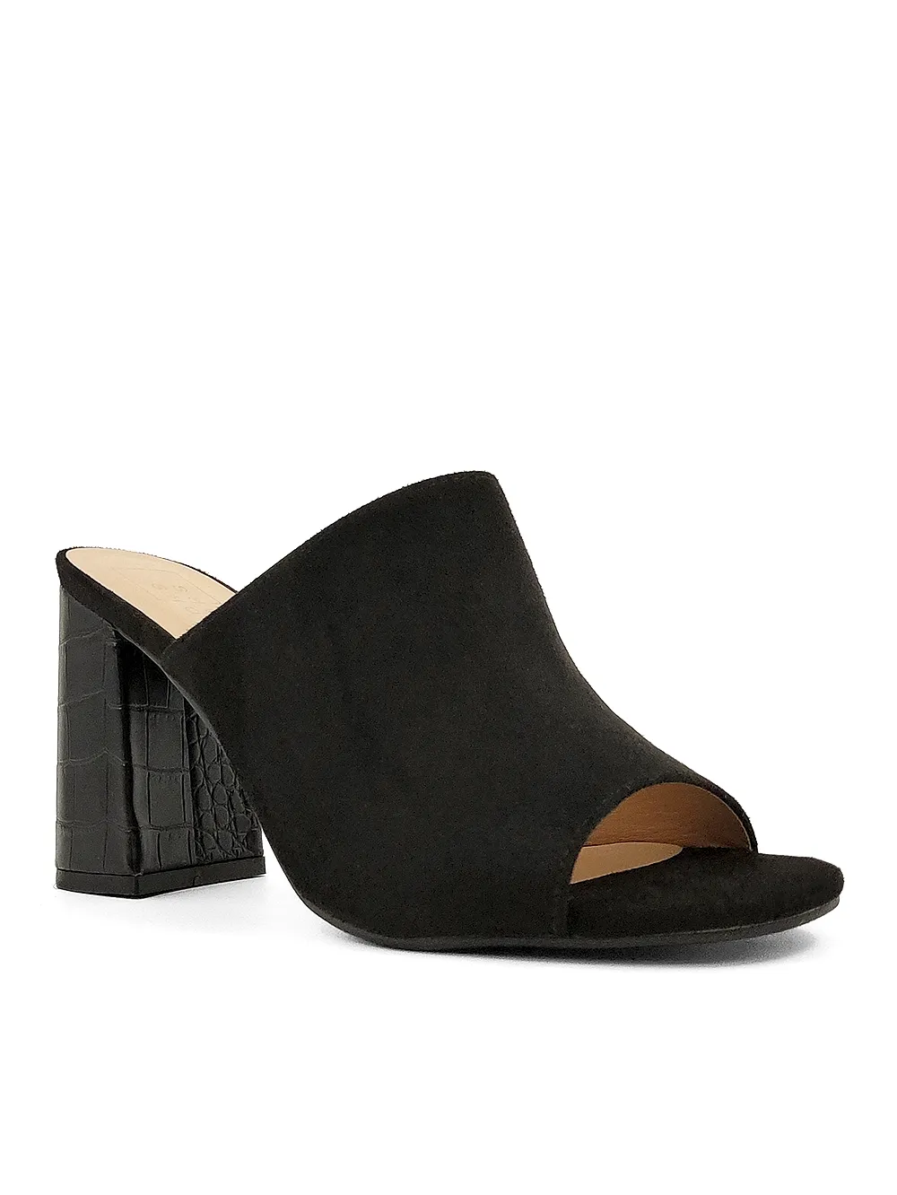 Gaia Black Suede Mule