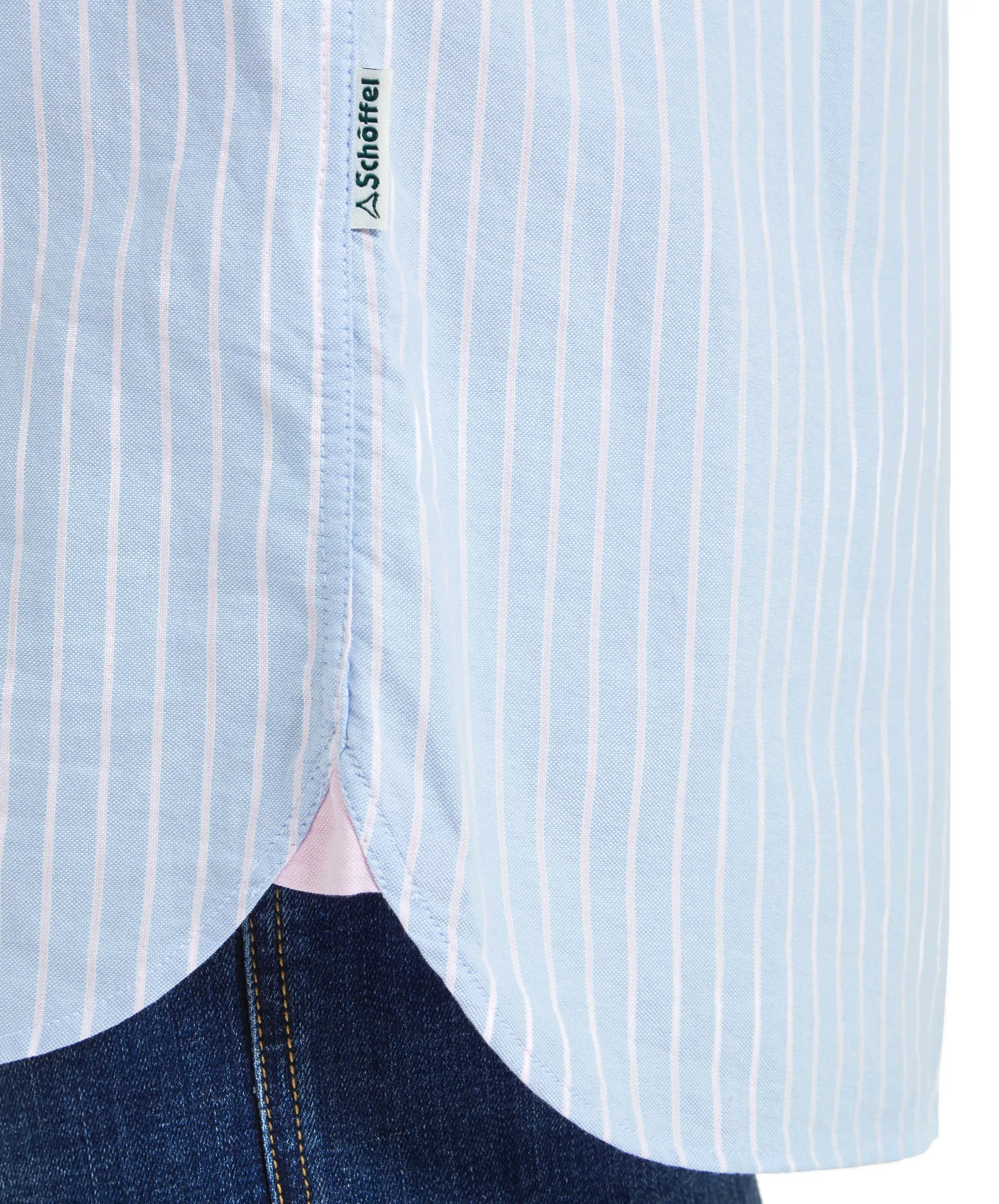 Holt Soft Oxford Tailored Shirt - Blue/Pink Stripe