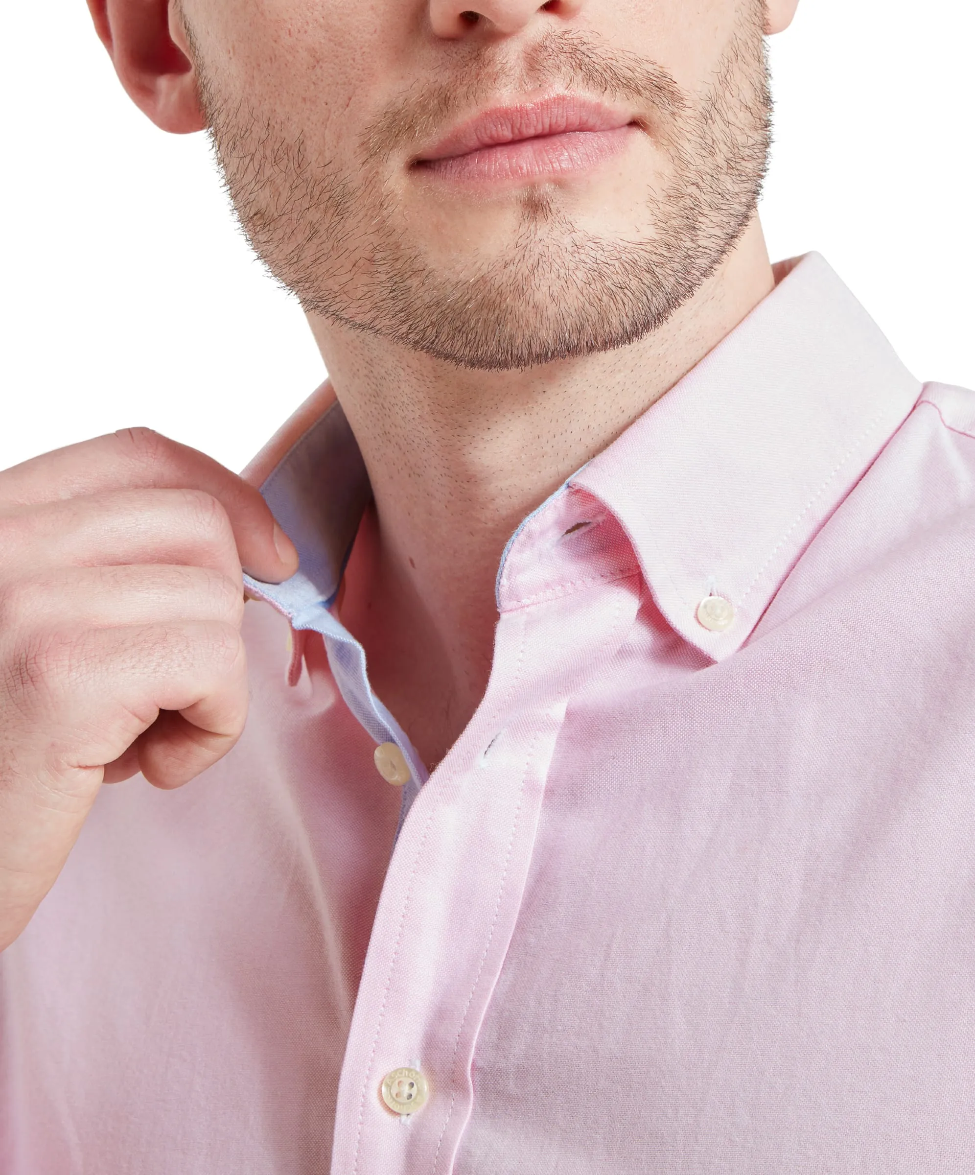 Holt Soft Oxford Tailored Shirt - Light Pink