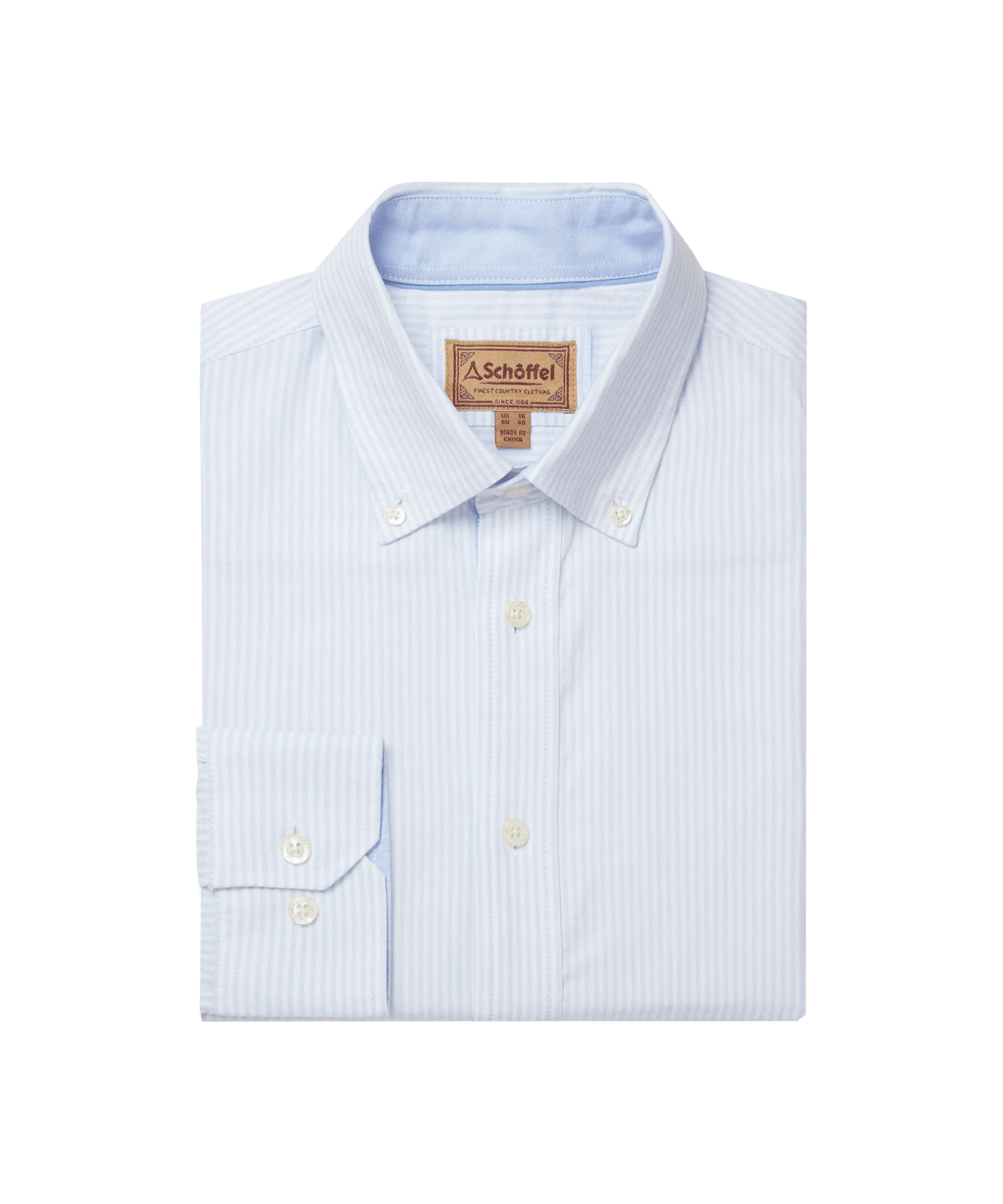 Holt Soft Oxford Tailored Shirt - Pale Blue Stripe