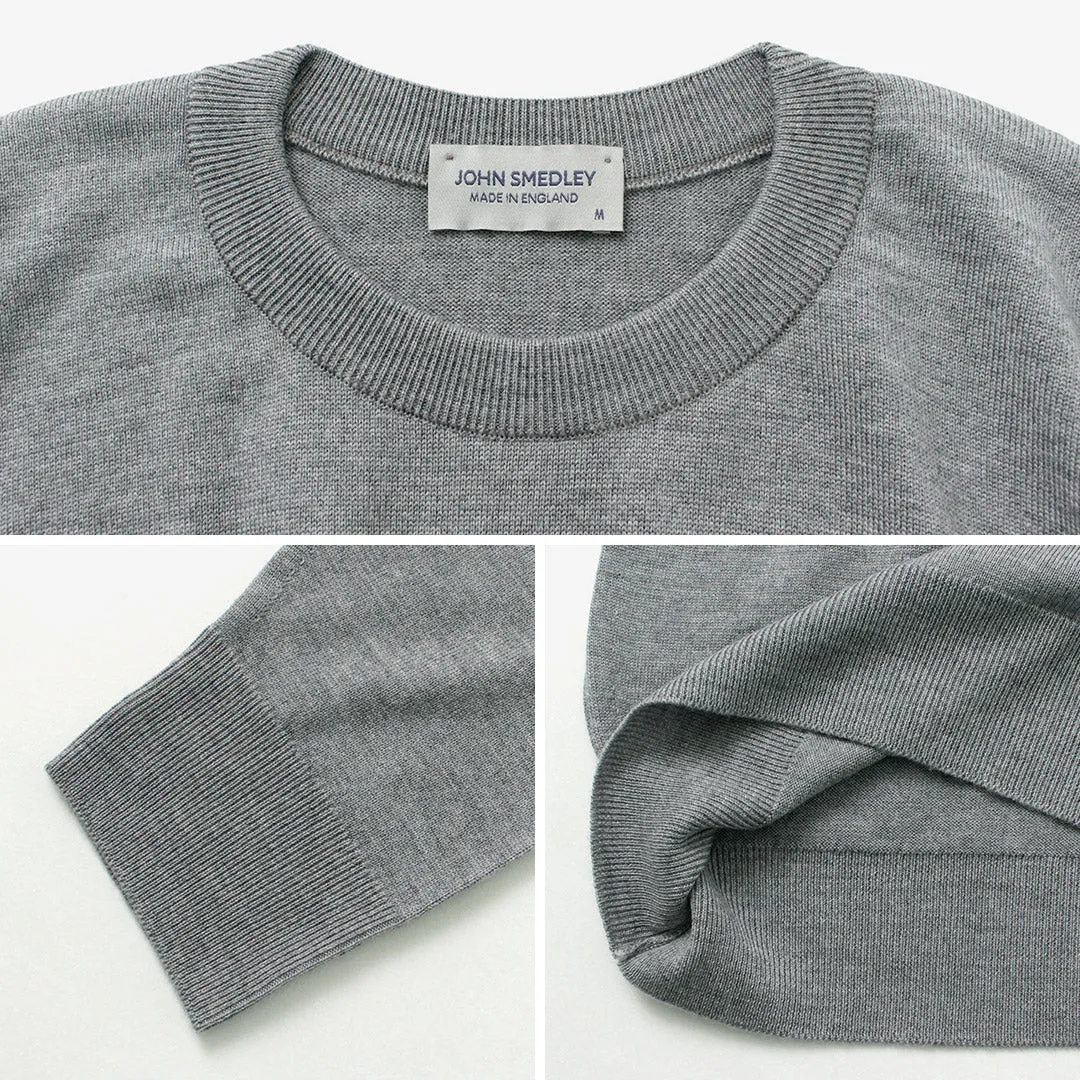 JOHN SMEDLEY / Merino Wool 24 Gauge Crew Neck Knit