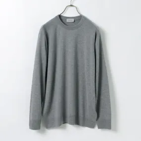 JOHN SMEDLEY / Merino Wool 24 Gauge Crew Neck Knit