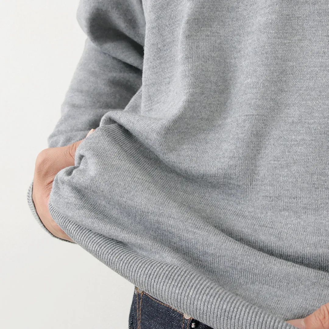 JOHN SMEDLEY / Merino Wool 24 Gauge Crew Neck Knit