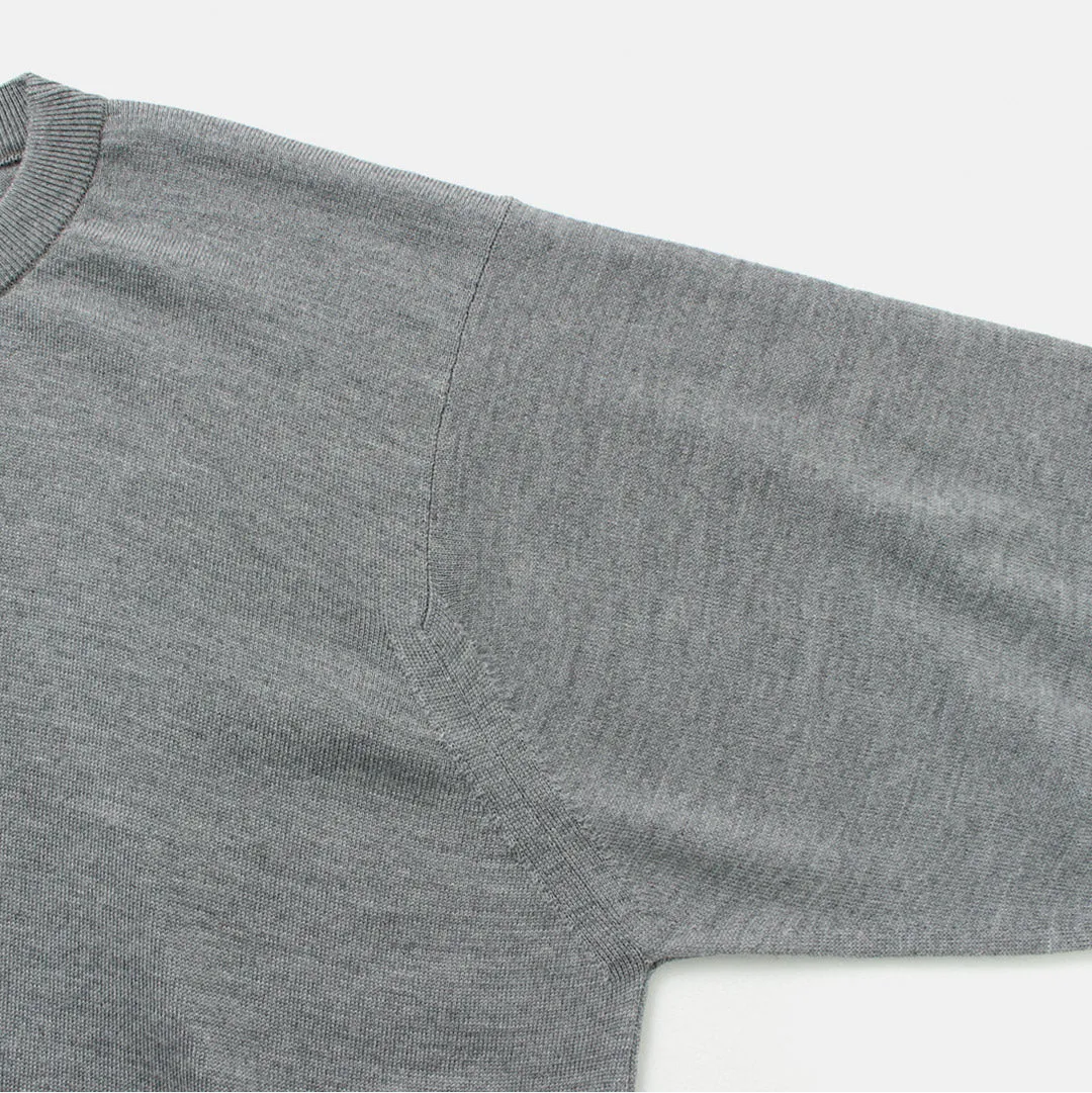 JOHN SMEDLEY / Merino Wool 24 Gauge Crew Neck Knit