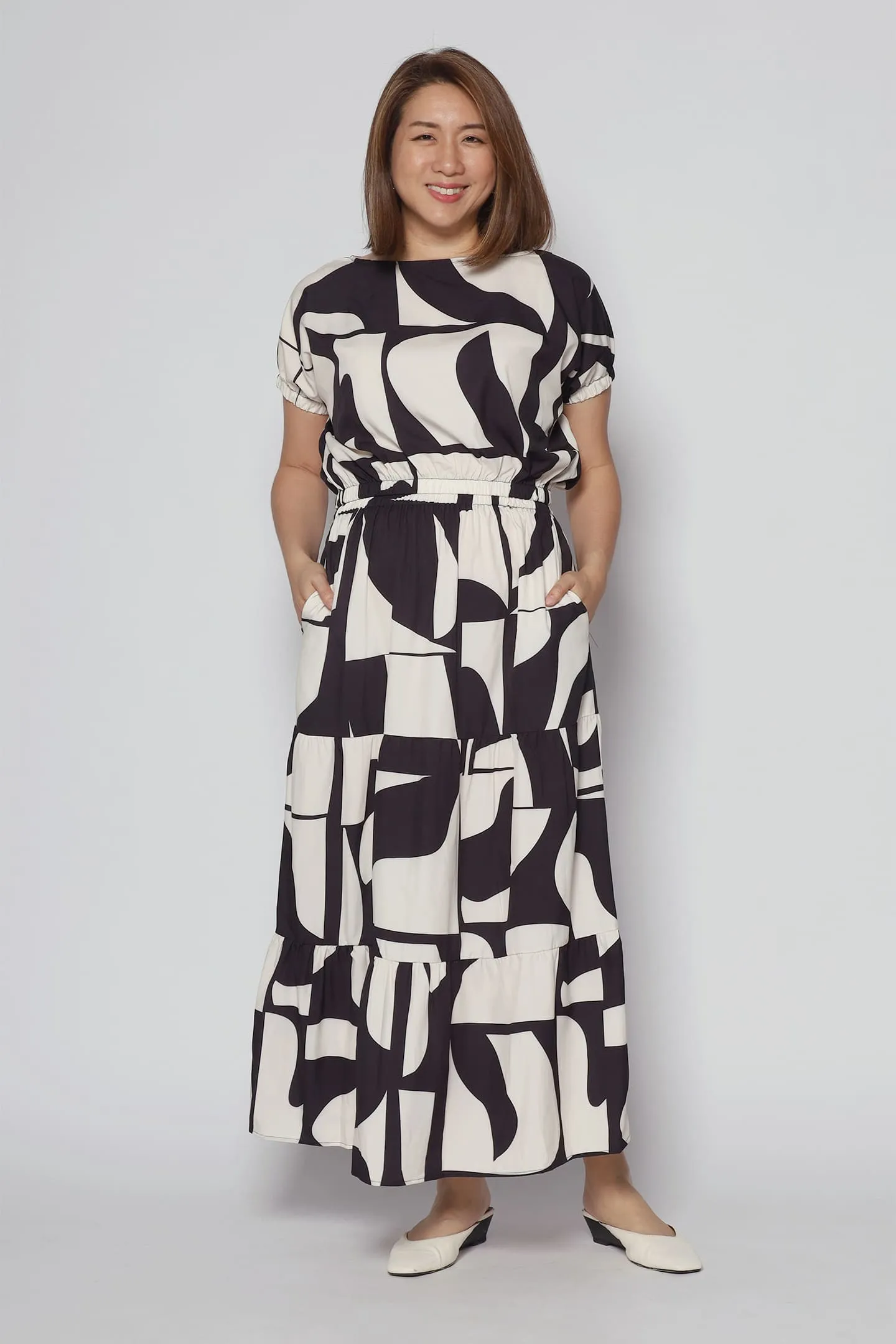 Jolin 2 in 1 Skirt Set in Mono Art