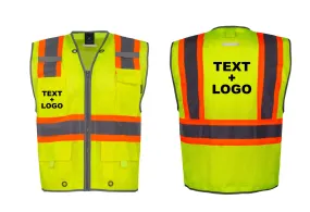 Kolossus Custom Safety Vest, High Visibility, Construction Vest, Add your own Logo