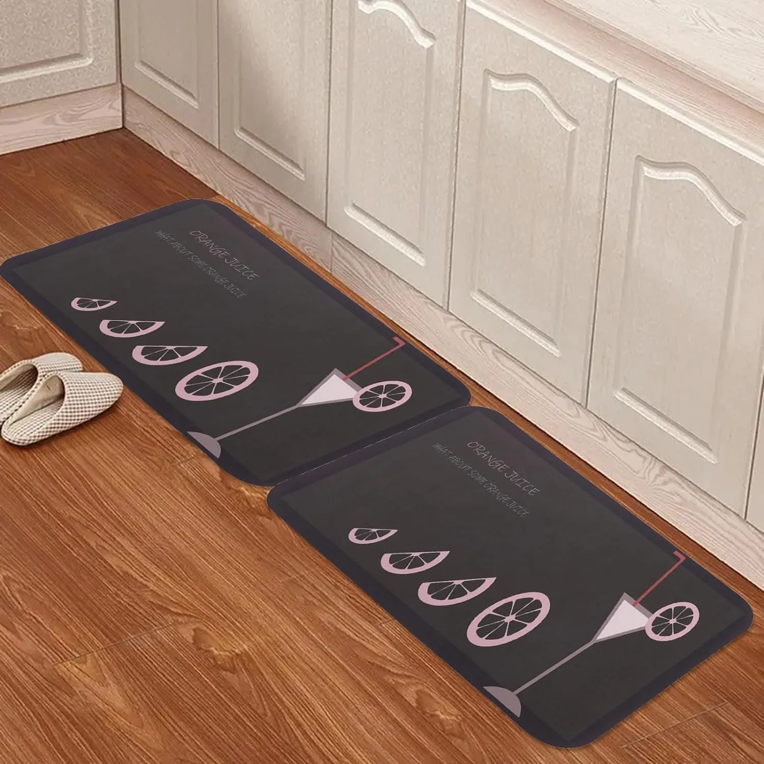 Kuber Industries PVC Kitchen Floor Mat|Anti-Skid Backing|Mats for Kitchen Floor |Easily Washable|Idol for Home, Kitchen Entrance| CF-220809 | Brown