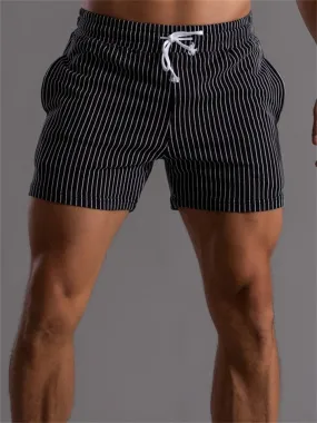 Men's Shorts Chino Shorts Bermuda shorts Work Shorts Workout Shorts Pocket Drawstring Elastic Waist Plain Comfort Breathable Short Sports Outdoor Daily Stylish Casual / Sporty ArmyGreen Black