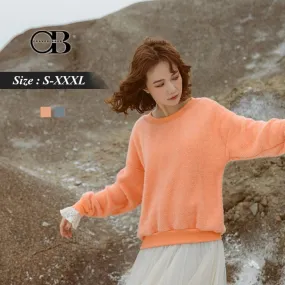 ORANGEBEAR LACE CUFF KNIT SWEATER