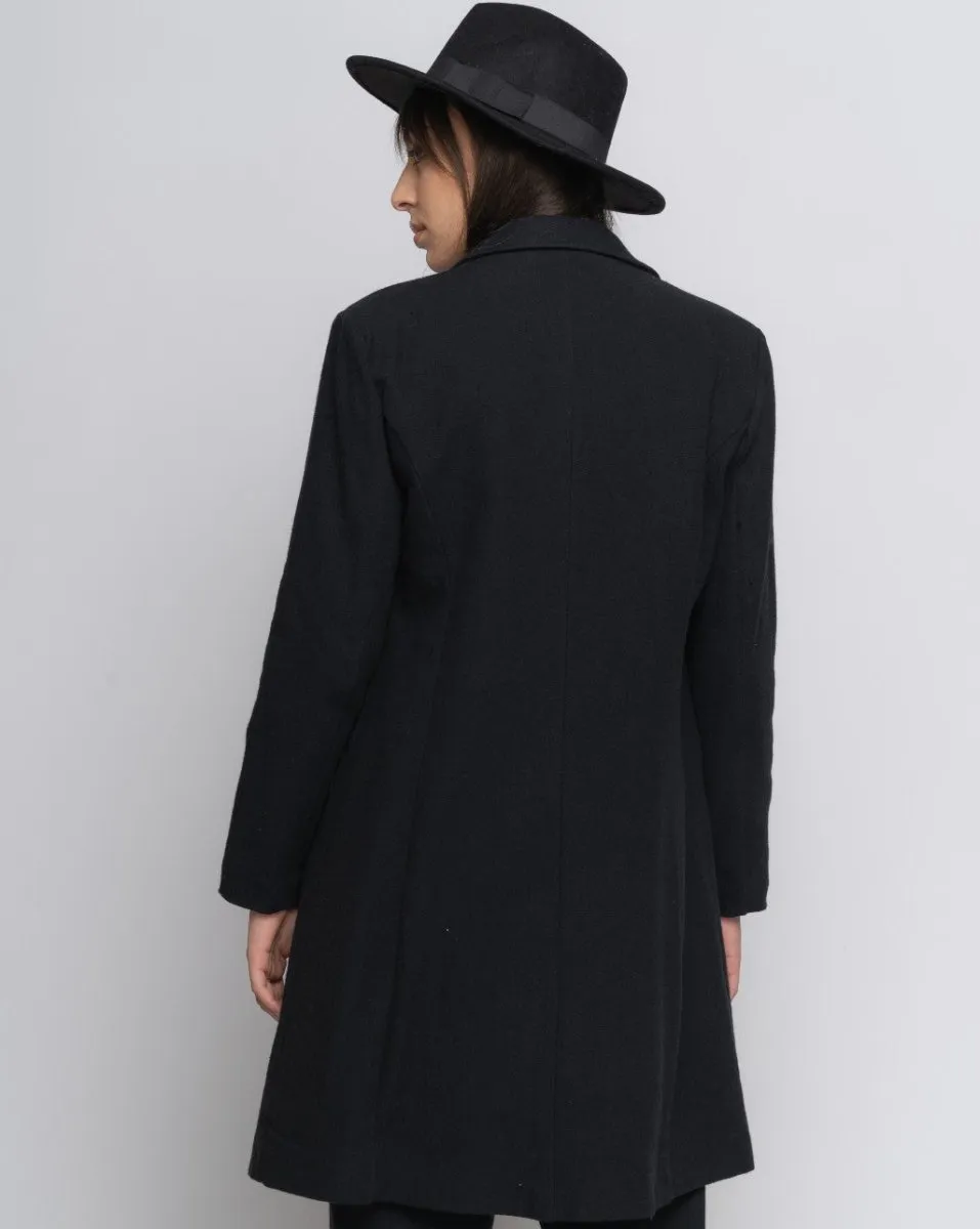 Organic Cotton Lining Herringbone Overcoat