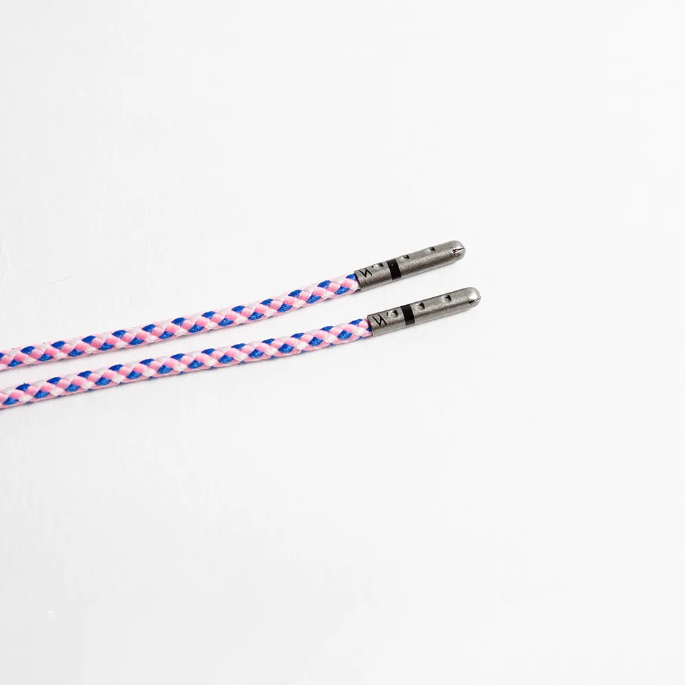 Pink, Blue & White Braided Dress Laces