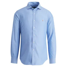 Polo Ralph Lauren Mens Luxury Oxford Slim Fit Blue Shirt Extra Large (XL)