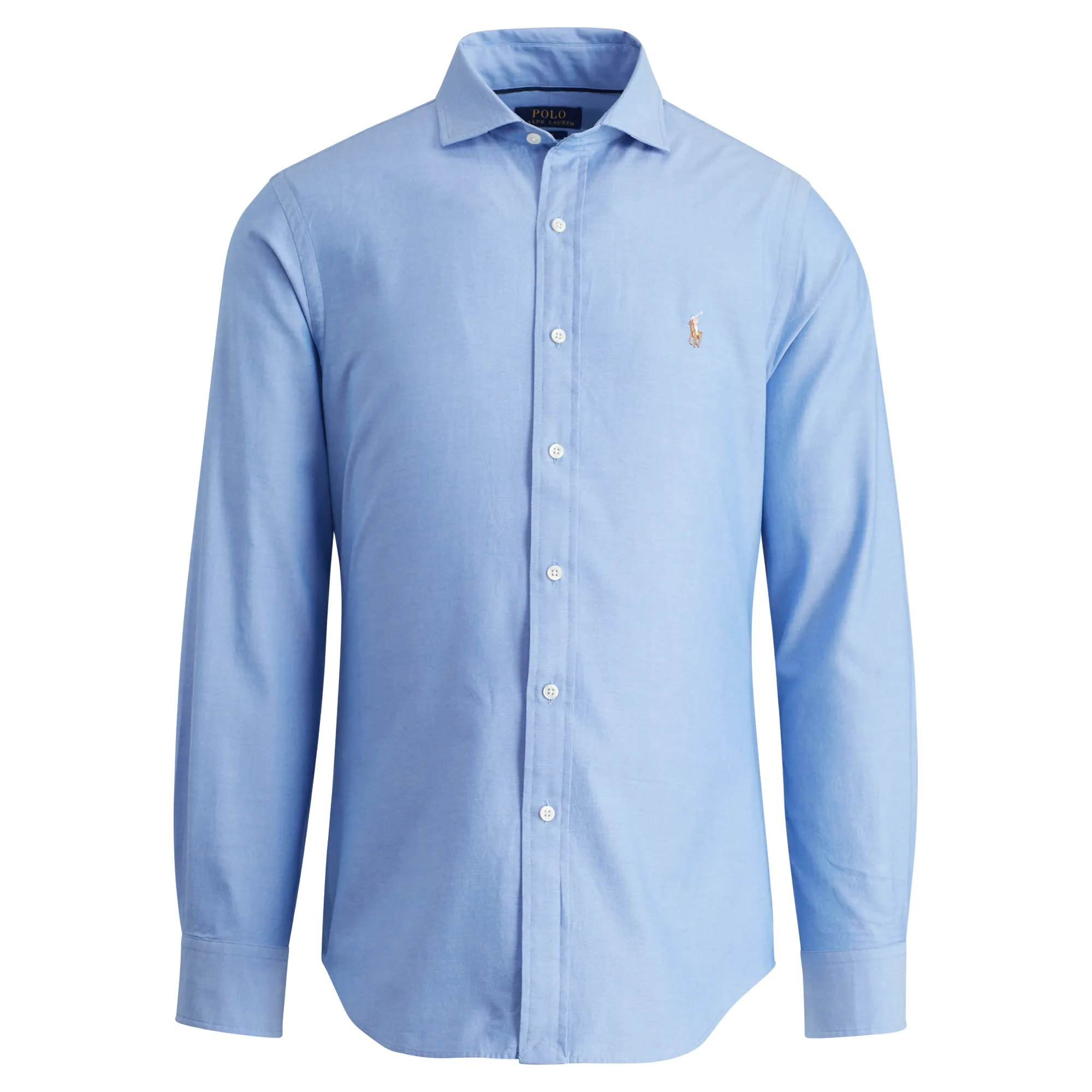 Polo Ralph Lauren Mens Luxury Oxford Slim Fit Blue Shirt Extra Large (XL)