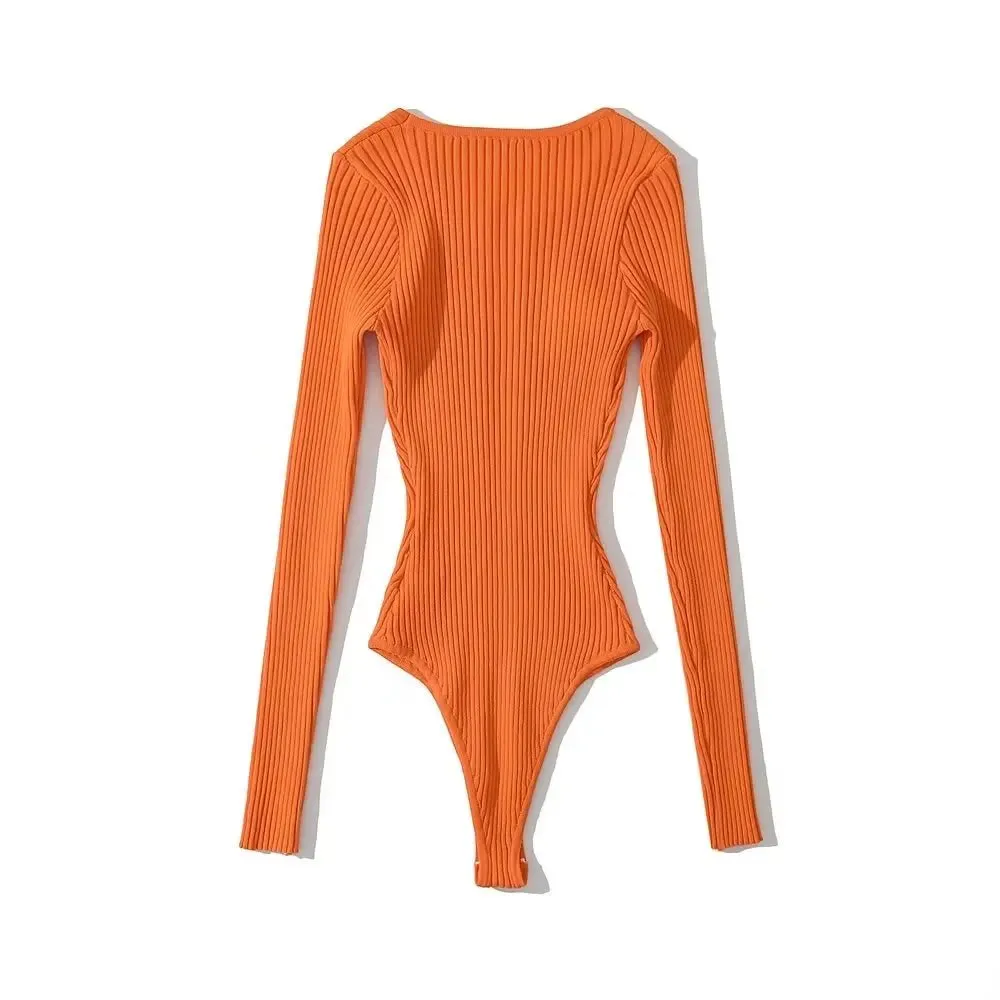 Pre Order:  Ribbed Stretchable Knit Bodysuit