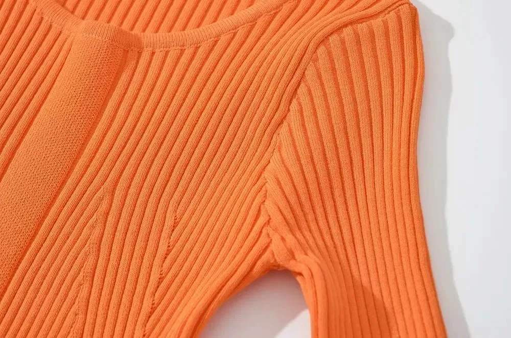 Pre Order:  Ribbed Stretchable Knit Bodysuit