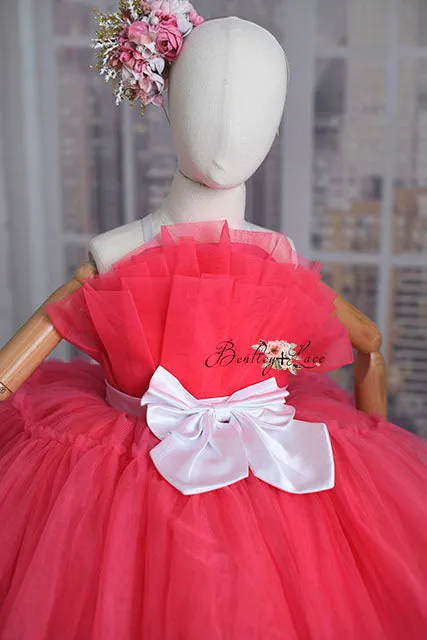 "New in town" Pink Petal  Length Dress ( 5 year- 6 year)
