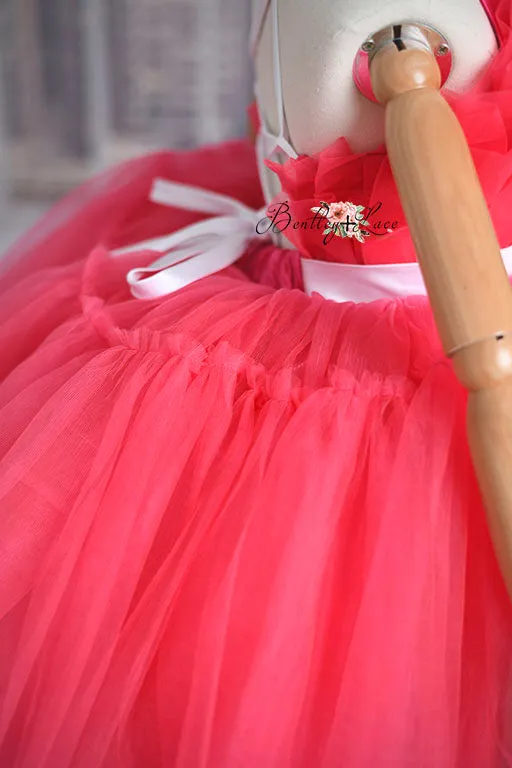 "New in town" Pink Petal  Length Dress ( 5 year- 6 year)