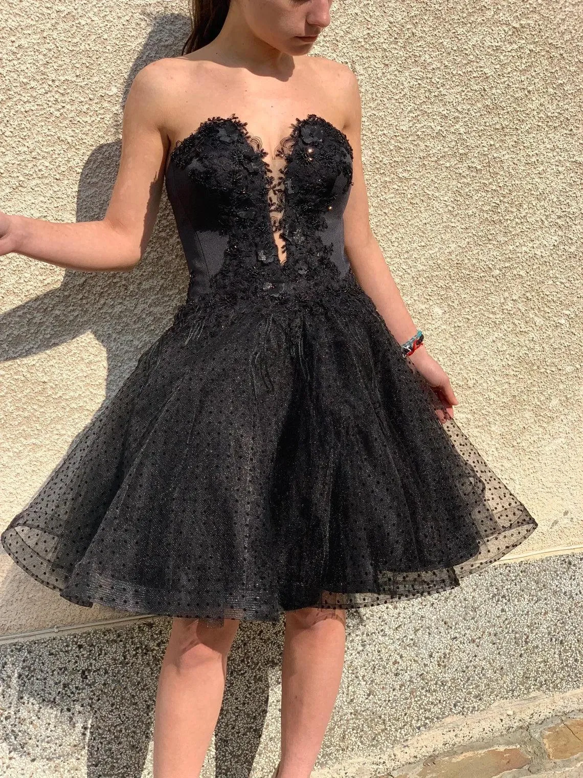Short Black Wedding Dress