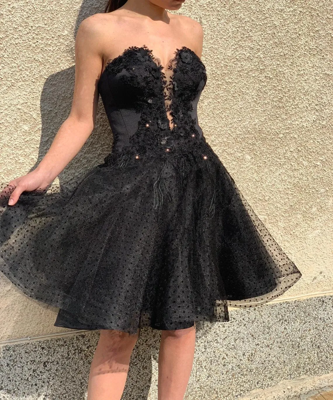 Short Black Wedding Dress